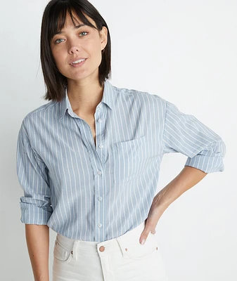 Madison Boyfriend Button Down Menswear Stripe