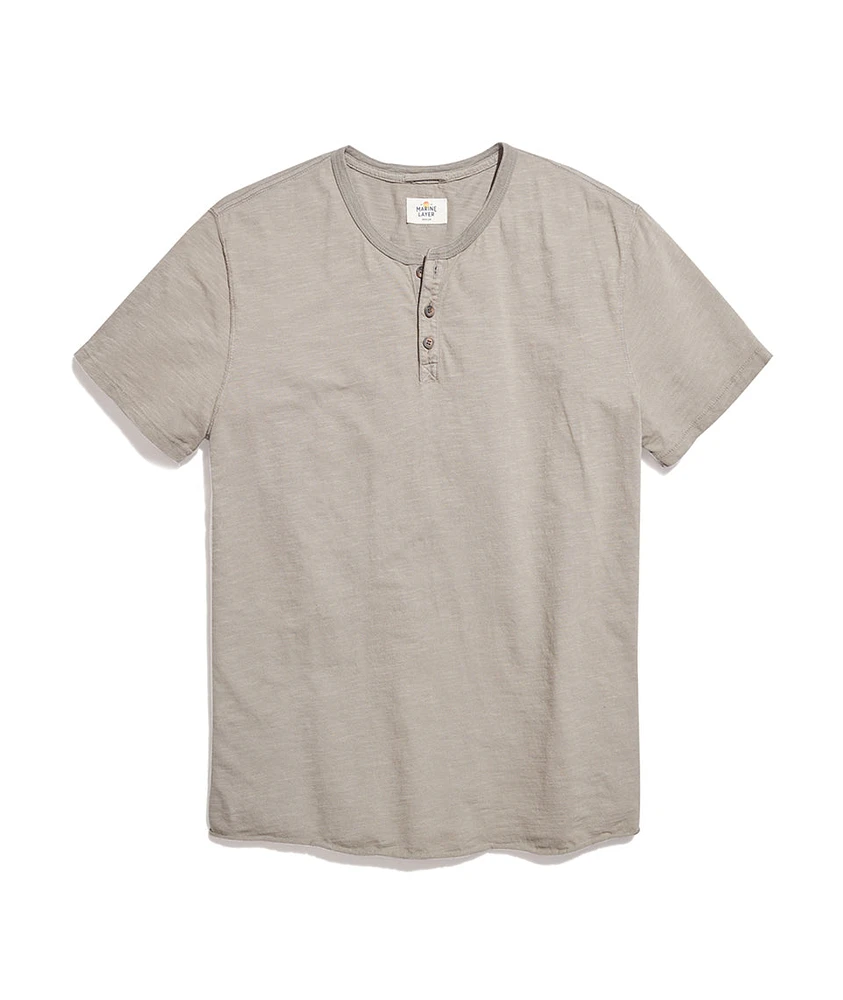 Short Sleeve Henley Agave