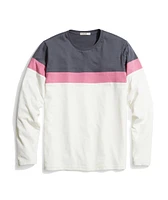 Jacob Pieced Crewneck Magnet/Rose/Natural