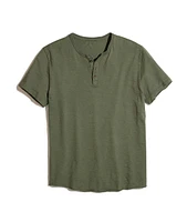 Short Sleeve Henley Faded Thyme