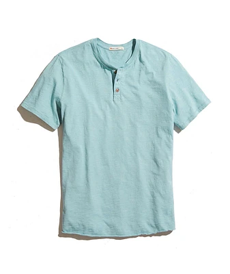 Short Sleeve Henley Green Mist