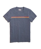 Sunset Stripe Sport Crew Blue Heather