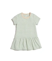 Mini T-Shirt Dress Green Stripe