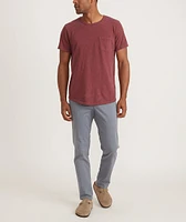 Saddle Hem Pocket Tee Oxblood Red