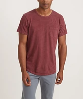 Saddle Hem Pocket Tee Oxblood Red