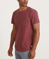 Saddle Hem Pocket Tee Oxblood Red