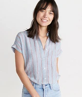 Paige Button Down Ashley Blue