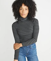 Piper Turtleneck Charcoal Stripe