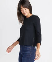 Polly Cropped Tunic Graphite