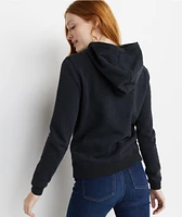 Regina Cowlneck Hoodie Jet Black Heather