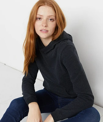 Regina Cowlneck Hoodie Jet Black Heather