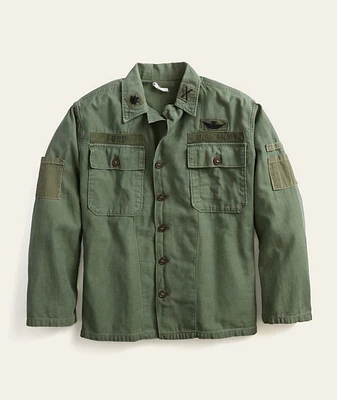 Military Cotton Jacket in Green