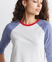 Re-Spun Lightweight Baseball Raglan Natural/Indigo