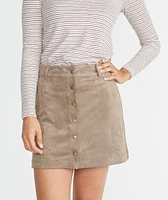 Rosie Suede A-Line Skirt Birch