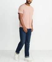 Saddle Pocket Tee Pink/White Stripe