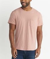 Saddle Pocket Tee Pink/White Stripe