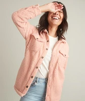 Eden Sherpa Overshirt Coral Cloud