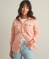 Eden Sherpa Overshirt Coral Cloud