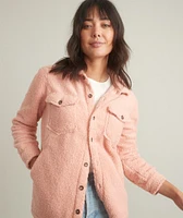 Eden Sherpa Overshirt Coral Cloud