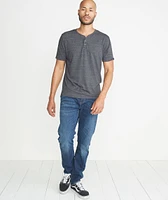 Shortsleeve Henley Charcoal