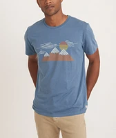 Signature Crew Graphic Tee China Blue