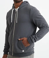 Signature Zip Lined Hoodie Dark Heather Grey