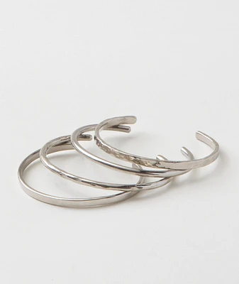 Soko Delicate Bangle Set Silver