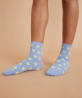 Hi-Ankle Sock in Smiley Print