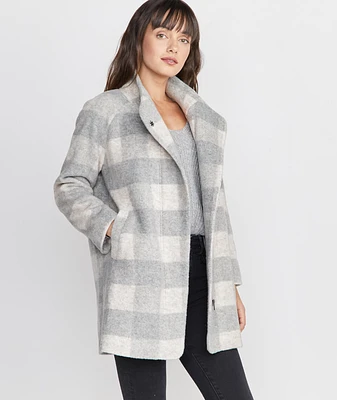 Stephanie Cocoon Coat Buffalo Check