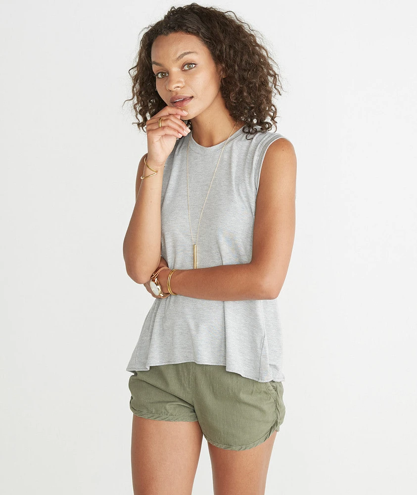 Tara Tulip Tank - Varsity Grey