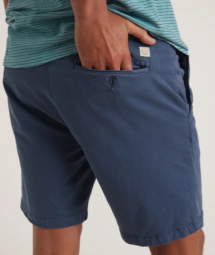 7" Stretch Twill Chino Short China Blue