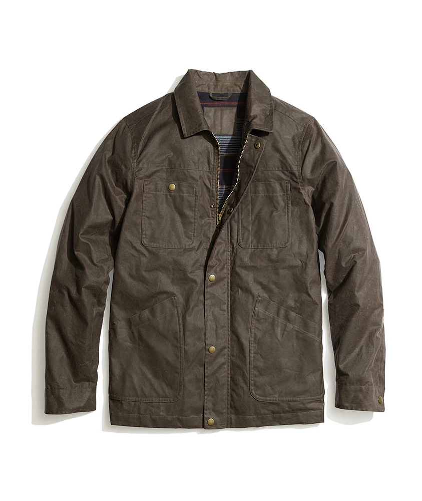 Waxed Field Coat Brown