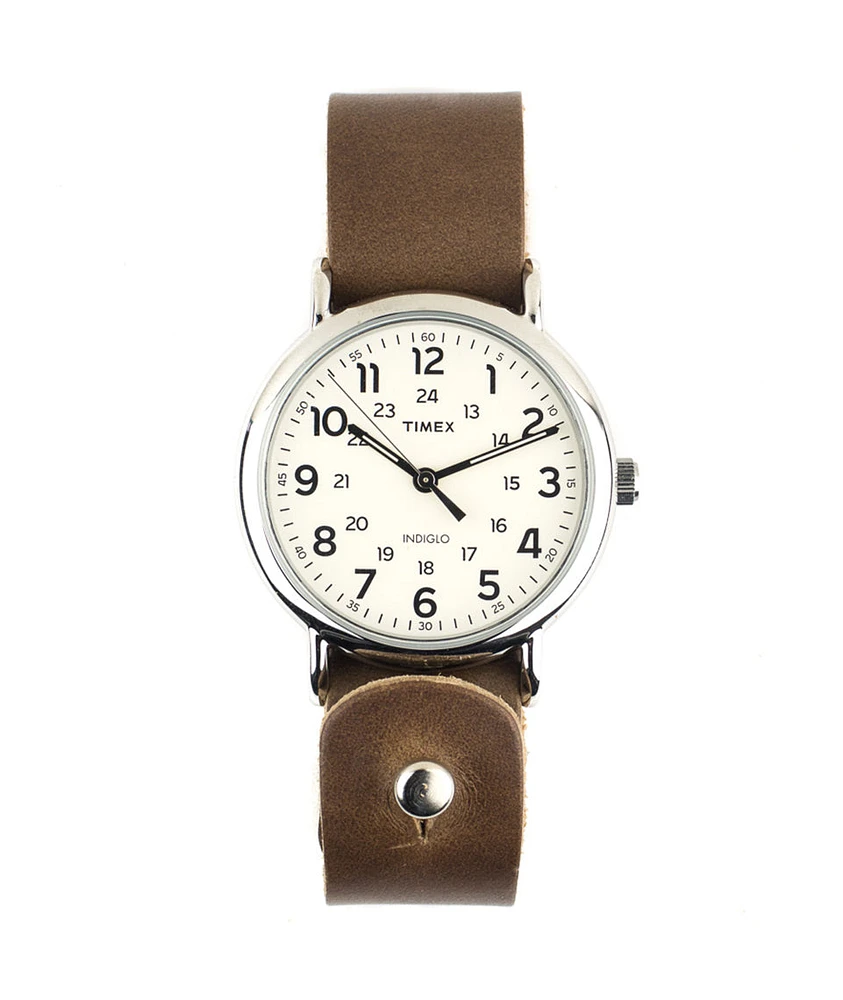 Timex Weekender 40mm with Dark Tan Band