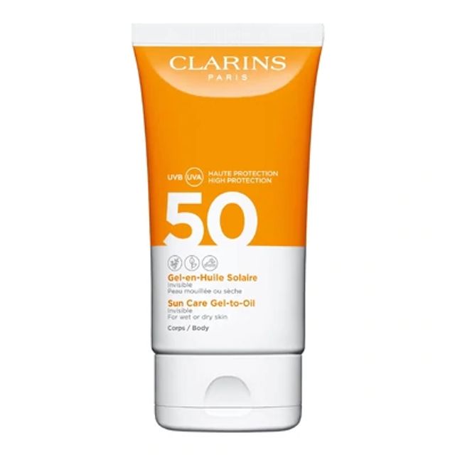 Gel huile corps solaire SPF50