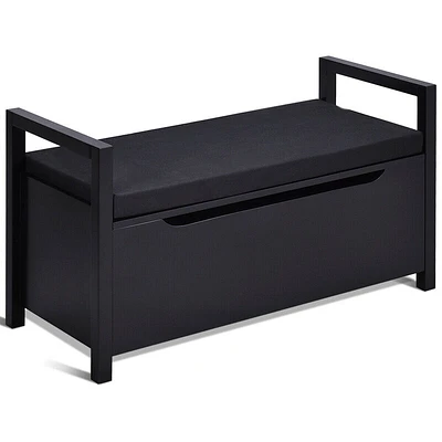 Shoe Storage Bench with Cushion Seat for Entryway