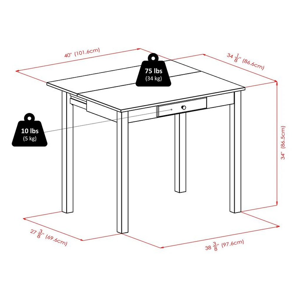 Winsome Perrone, 3 Piece, Walnut | The Market Place