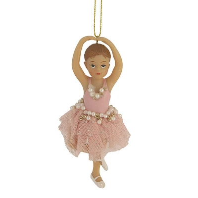 4.25" Pretty in Pink Ballerina Girl Christmas Ornament