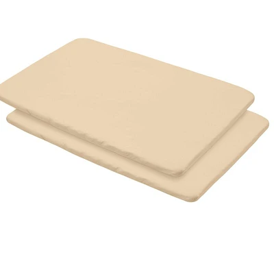 All-in-One Fitted Sheet & Waterproof Cover for 39" x 27" Play Yard Mattress (2-Pack)