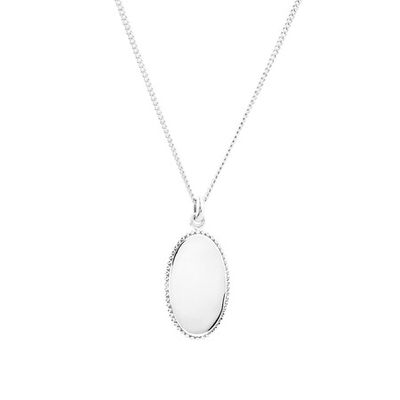 Oval Pendant in Sterling Silver