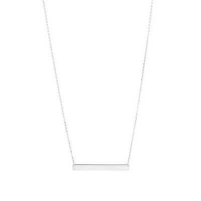 Engravable Bar Necklace in Sterling Silver