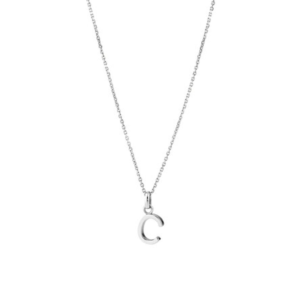 "A" Initial Pendant Sterling Silver