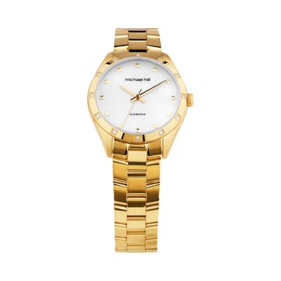 Ladies Watch with Diamonds in Gold Tone Stainless Steel