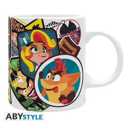 Mug - Crash Bandicoot - Sticker Crash - 320 Ml