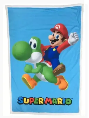 Plaid Sherpa - Nintendo - Mario Et Luigi - 100x150 Cm