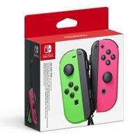 Paire De Manettes Joy-con Gauche Vert Néon & Droite Rose Néon