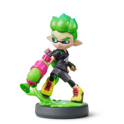 Figurine Amiibo Splatoon Garçon Inkling (vert Néon)