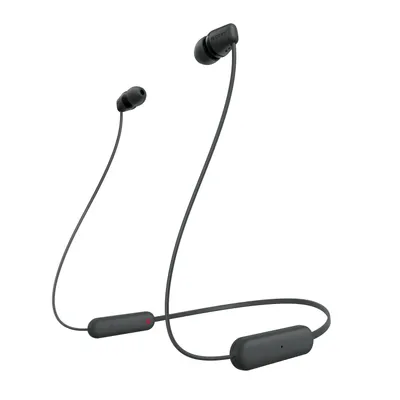 Ecouteurs bluetooth étanches intra-auriculaires noirs - 25h d'autonomie - SONY WI-C100