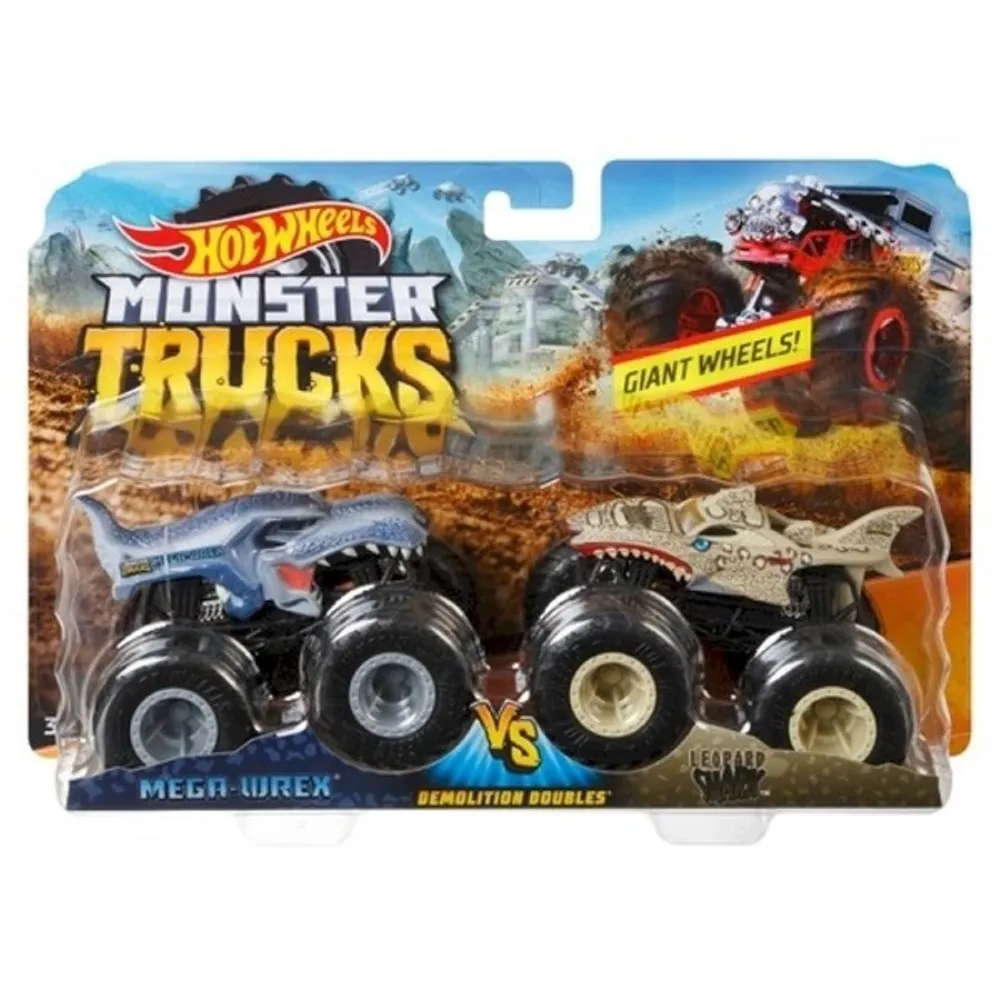 Hot Wheels Monster Trucks 1:64 Scale Demolition Doubles 2-Pack