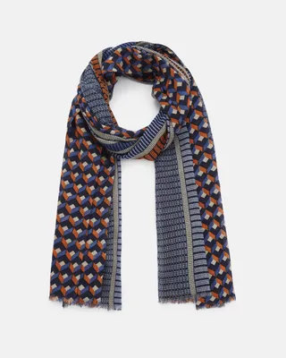 FOULARD AMO BLEU MULTICOLORE - N/A COTON - Minelli