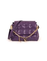 Sac pochette aspect matelassé violet femme | Morgan